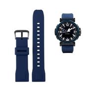 Bracelet de montre en silicone à dégagement rapide for Casio PROTREK série PRW-60/PRW-70YT/50/30 sport 23 mm bracelet de montre homme bracelet étanche(Blue black buckle)