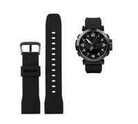 Bracelet de montre en silicone à dégagement rapide for Casio PROTREK série PRW-60/PRW-70YT/50/30 sport 23 mm bracelet de montre homme bracelet étanche(Black black buckle)