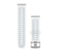 Bracelet de montre en silicone avec boucle argenté Garmin Quick Release Blanc 20 mm