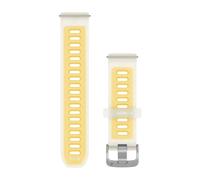 Garmin Bracelet de montre à dégagement rapide 20 mm Silicone jaune translucide/mangue Boucle argentée