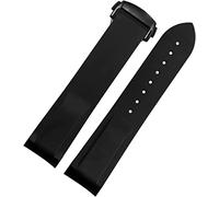 Bracelet de montre en silicone avec extrémité incurvée - 20 mm - 22 mm - Pour homme - Pour Omega Seamaster 300 - Pour Seiko Huawei Samsung, Black red line S, Acier allié Cuir, Non