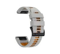 Bracelet De Montre En Silicone Bicolore 22mm 26mm, Adapté For Garmin Epix Pro Gen 2 47mm 51mm/Fenix 7X 7 Pro/Quatix 6 6X 5X(Gray Orange,QuickFit 26mm)