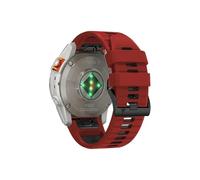 Bracelet de montre en Silicone bicolore 26mm 22mm Compatible avec Garmin Fenix 8 E 47mm 51mm/ Enduro 3(Red Black 2,Qu ic kFit 22mm)