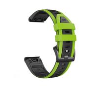 Bracelet de montre en Silicone bicolore QuickFit 22mm 26mm Pour Garmin Fenix 8 7 Pro/Quatix 6 6X 5X Epix Pro Gen 2 47mm 51mm Bracelet(Green Black,22mm(MARQ series))
