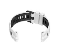 Bracelet de montre en silicone blanc et noir pour Garmin Forerunner 965