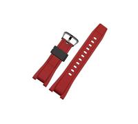Bracelet de montre en silicone Compatible avec Casio G-SHOCK GST-210 GST-b100 S110 GST-W300 410 210 400G S130 S310 S330(Steel ring red black buckle)