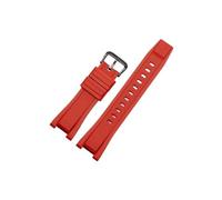 Bracelet de montre en silicone Compatible avec Casio G-SHOCK GST-210 GST-b100 S110 GST-W300 410 210 400G S130 S310 S330(Red black buckle)