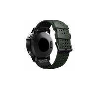 Bracelet de montre en silicone Compatible avec Garmin Fenix 5X Plus/ 6X Pro/ 3 HR/Tactix/ D2 Delta PX(Army Green Black)