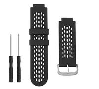 Bracelet de montre en silicone compatible avec les traqueurs d'activité Garmin Approach S2/S4 à dégagement rapide Noir