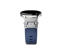 Bracelet de montre en silicone de luxe de 22mm Compatible avec Huawei Watch GT5 4 3 pro 46mm/Ultimate(Silver blue,For Huawei GT5pro 46mm)