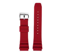 Bracelet de montre en silicone for homme, compatible avec la plongée CASIO Swordfish MDV-106 MDV-107 MTP-VD01D EFR-303, 22 mm, for Seiko(Red silver,22mm)