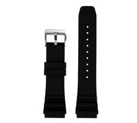 Bracelet de montre en silicone for homme, compatible avec la plongée CASIO Swordfish MDV-106 MDV-107 MTP-VD01D EFR-303, 22 mm, for Seiko(Black silver,22mm)