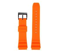 Bracelet de montre en silicone for homme, compatible avec la plongée CASIO Swordfish MDV-106 MDV-107 MTP-VD01D EFR-303, 22 mm, for Seiko(Orange black,20mm)