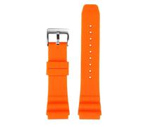 Bracelet de montre en silicone for homme, compatible avec la plongée CASIO Swordfish MDV-106 MDV-107 MTP-VD01D EFR-303, 22 mm, for Seiko(Orange silver,22mm)
