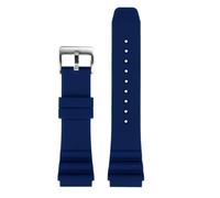 Bracelet de montre en silicone for homme, compatible avec la plongée CASIO Swordfish MDV-106 MDV-107 MTP-VD01D EFR-303, 22 mm, for Seiko(Blue silver,20mm)