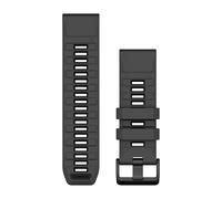 Garmin Bracelet de montre QuickFit® 26 Silicone Argenté / Graphite noir