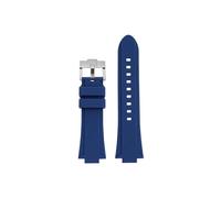 Bracelet de montre en silicone modifié Compatible avec Casio Edifice EFB-680 ECB-10PB/DP/YD/HR GST-B400 26x14mm 26x12mm(Blue-silver pin buckle,12mm Convex)