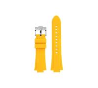 Bracelet de montre en silicone modifié Compatible avec Casio Edifice EFB-680 ECB-10PB/DP/YD/HR GST-B400 26x14mm 26x12mm(Yellow-silver pin buckle,14mm Convex)