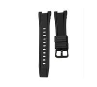 Bracelet de montre en silicone noir pour Casio GST-W300/400G/B100 - Confortable et résistant