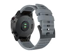 Bracelet de montre en silicone pour Garmin Fenix 7X 26 mm Grey