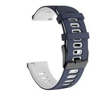 Bracelet de montre en silicone pour Garmin Forerunner 570 265 55 255 245 Music pour Vivoactive 6 5/Venu 3 2Plus, 20 mm 22 mm, bleu nuit et blanc, 20 mm
