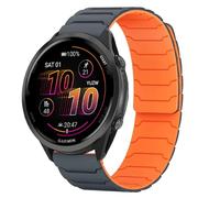 Bracelet de montre en silicone pour Garmin Forerunner 570 265 55 255 245 Music pour Vivoactive 6 5/Venu 3 2Plus, 20 mm 22 mm, gris orange, 20 mm