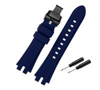 Bracelet de montre en silicone pour homme, boucle en acier inoxydable, pour Casio PROTREK PRW-6100Y PRW-3000 PRW-3100 PRW-6000Y/YT/FC-1(Blue Black Folding)