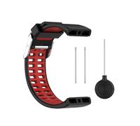 Bracelet de montre en silicone pour montre connectée GPS Polar V800 Black+Red