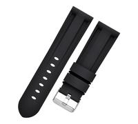 Bracelet de montre en silicone pour Panerai Luminor Marina Black 24 mm