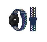 Bracelet de montre en silicone pour Samsung, Huawei et Garmin Blue 22 mm