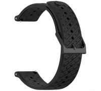 Bracelet de montre en silicone pour Suunto Race 2, Race S, vertical, 9 Peak Pro ; bracelet doux et respirant de 22 mm avec connecteur sécurisé pour le sport et le port quotidien (noir)