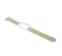 Bracelet de montre en silicone respirant de 20 mm pour montre intelligente OPPO FREE, gris vert + blanc