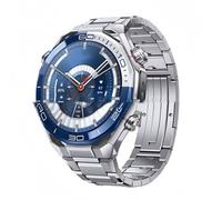 Bracelet de montre en titane 22 mm avec boucle papillon compatible avec Huawei WATCH Ultimate et GT Series Silver