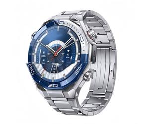 Bracelet de montre en titane 22 mm avec boucle papillon compatible avec Huawei WATCH Ultimate et GT Series Silver