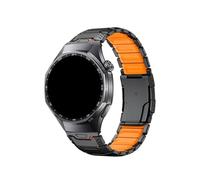 Bracelet de montre en titane 22mm,Compatible avec Huawei GT6 Pro 5 4 4Pro 46mm/Samsung Galaxy Watch46mm/Amazfit Balance 2(Black orange,For Huawei GT6 46mm)