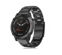 Bracelet de montre en titane pour Garmin Fenix 7X/6X/5X - 26 mm, noir