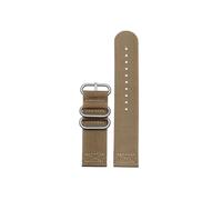 Bracelet de montre en toile de nylon de 24mm Compatible avec Casio PRG-600YB PRG-650 PRW-6600 GA2000(Khaki-Silver)