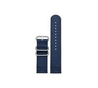 Bracelet de montre en toile de nylon de 24mm Compatible avec Casio PRG-600YB PRG-650 PRW-6600 GA2000(Blue-Silver)