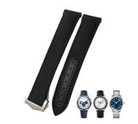 Bracelet de montre en toile de nylon haute densité avec extrémités incurvées pour Omega Seamaster 300 AT150 Speedmaster Longines 19 mm, 20 mm, 21 mm, 20mm Silver clasp