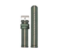 Bracelet de montre en toile nylon 18 mm, 20 mm, 22 mm, 24 mm, pour la plongée sportive et l'extérieur,Vert foncé,24 mm