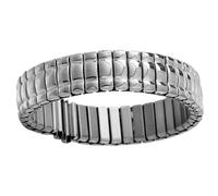 Bracelet de montre extensible en acier inoxydable, bracelet de rechange en métal, convient aux hommes et aux femmes. Largeurs disponibles : 12 mm, 14 mm, 16 mm, 18 mm et 20 mm.(Silver,12mm)