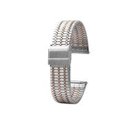 Bracelet de montre fin en acier inoxydable for hommes et femmes, 18mm 20mm 22mm, Compatible avec Longines/Tissot/Casio(Silver Rose Gold,22mm)