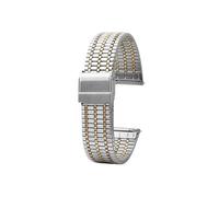 Bracelet de montre fin en acier inoxydable for hommes et femmes, 18mm 20mm 22mm, Compatible avec Longines/Tissot/Casio(Silver Gold,22mm)