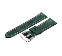 Bracelet De Montre For Cuir Vintage For Panerai, For Seiko, For Omega, Mat, Accessoires For Hommes, 20 Mm, 22, 24(Dark green,26mm)