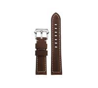 Bracelet de montre for homme 22mm Compatible avec Seiko SOLAR SNKP27 SNKP25 SNKP23(Dark brown-silver)
