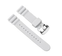 Bracelet De Montre For Silicone Compatible For Seiko No. 5 Prospex SNE53 Water Ghost, Sport Étanche For Homme(White-vertical)