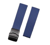 Bracelet De Montre For Silicone For Dégagement Rapide, Compatible For Huawei Watch GT2/3/4 46 Mm, Compatible For Fossil For Seiko, Sport For Caoutchouc(Blue-black,18mm)