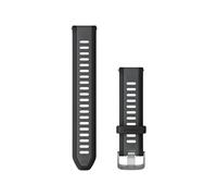 Garmin Quick Release 20 Mm Silicone Strap Argenté Black / Grey