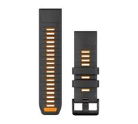 Garmin Bracelet Quickfit® 26 Silicone - Noir Graphite / Spark Orange