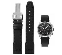Bracelet de Montre HEYOZURY Pour IWC 20mm/21mm en Toile de Nylon Remplacement en Cuir Souple de Haute Qualité pour la Série IWC Pilot
